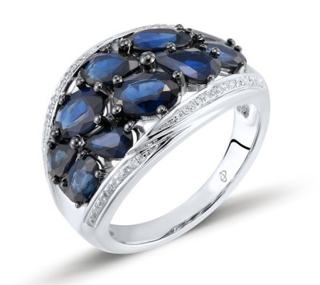 14KWB Ring Blue Sapphire,Diamond (R304116SAP14KWB)