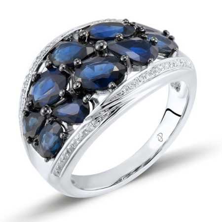 14KWB Ring Blue Sapphire,Diamond (R304116SAP14KWB)