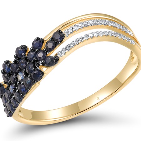 14KYWB Blue Sapphire,Diamond,Ring (R304119SAP14KYWB)