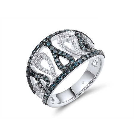 14KWB Ring Blue Diamond,Diamond (R304145BUDD14KWB)