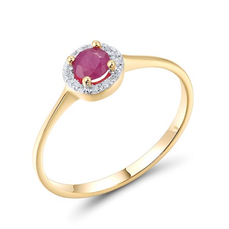 14KYW  Ruby Ring  (R304204RUY14KYW) - US 6