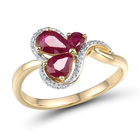 14KYW Ring Diamond,Ruby (R304212RUY14KYW)
