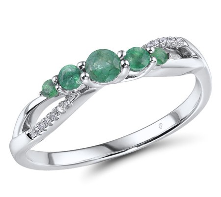 14KW Ring Diamond,Emerald (R304223AEMR14KW) - US 7