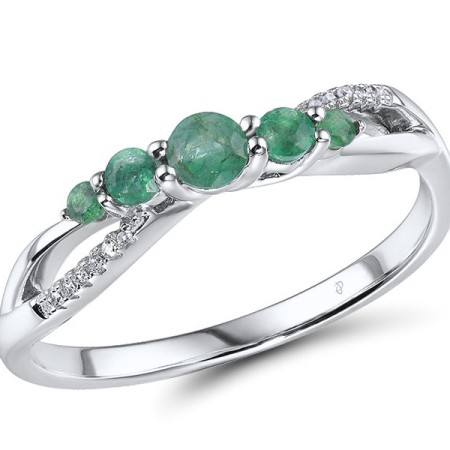 14KW Ring Diamond,Emerald (R304223AEMR14KW) - US 7