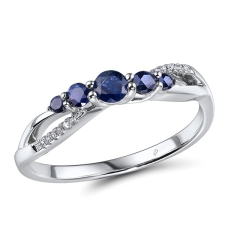 14KW Ring Blue Sapphire,Diamond (R304223ASAP14KW) - US 6