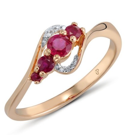 14KRW Ring Diamond,Ruby (R304230RUY14KRW) - US 6