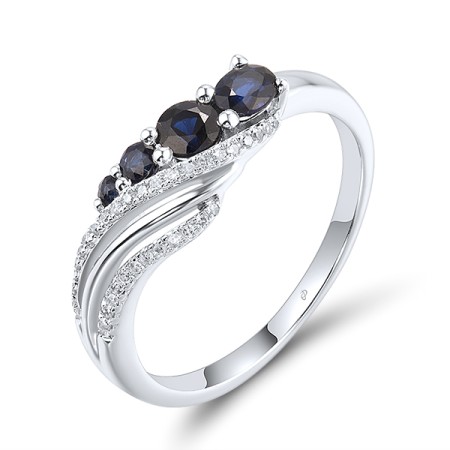 14KW Ring Diamond,Blue Sapphire (R304232SAP14KW)