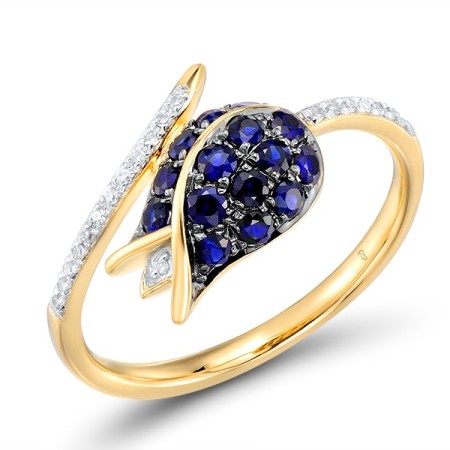 14KYWB  Blue Sapphire Ring (R304248SAP14KYWB)