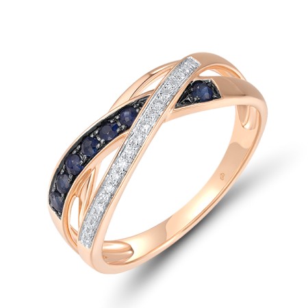 14KRWB Ring Blue Sapphire,Diamond (R304249SAP14KRWB)