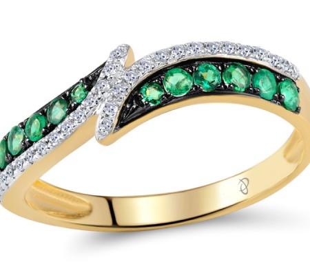14KYWB Ring Diamond,Emerald (R304250EMR14KYWB)