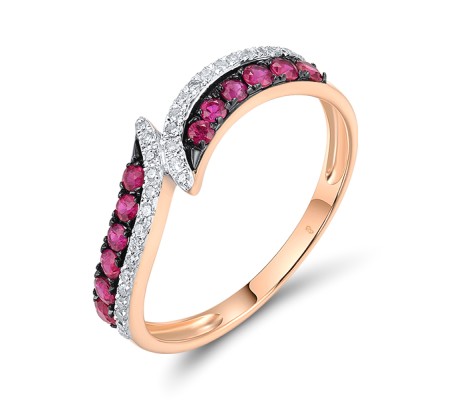 14KRWB Ring Diamond,Ruby (R304250RUY14KRWB)