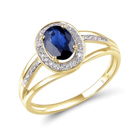 14KYW Ring Blue Sapphire,Diamond (R304254SAP14KYW)