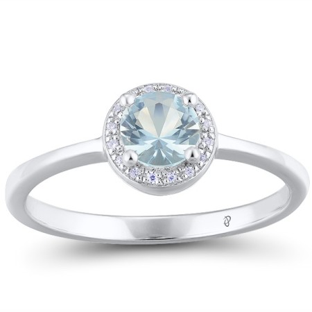 14KW Ring Blue Topaz (Sky Blue),Diamond (R304255BKT14KW)