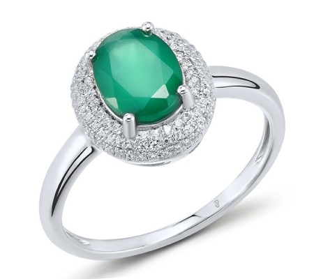 14KW Ring Diamond,Emerald (R304261EMR14KW) - US 7