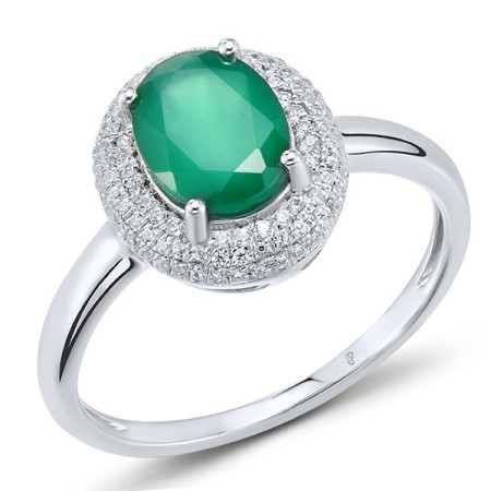 14KW Ring Diamond,Emerald (R304261EMR14KW) - US 7