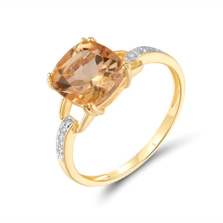 14KYW Ring Citrine,Diamond (R304362CIT14KYW)