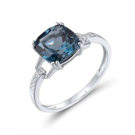 14KW Ring Diamond,London Blue Topaz (R304362LDB14KW)