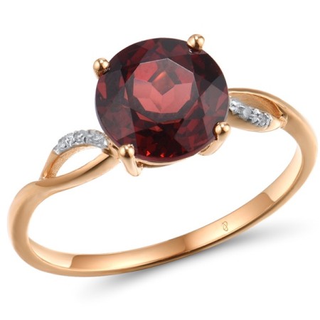 14KRW Ring Diamond,Garnet (R304363GAN14KRW) - US 6