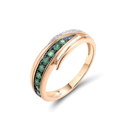 14KRWB Ring Emerald,Diamond (R304368EMR14KRWB) - US 6.5