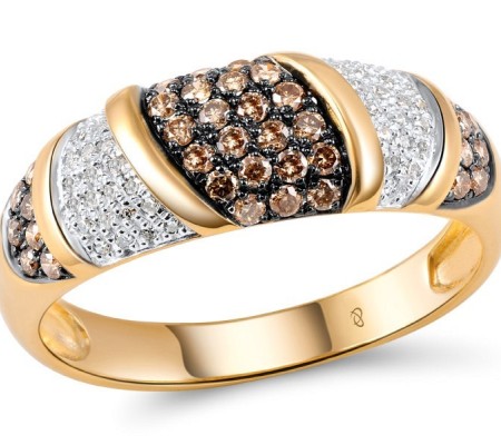 14KRWB Ring Brown Diamond,Diamond (R304369BRW14KRWB) - US 4