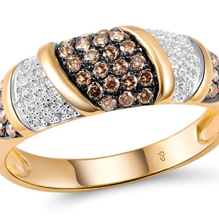 14KRWB Ring Brown Diamond,Diamond (R304369BRW14KRWB) - US 4