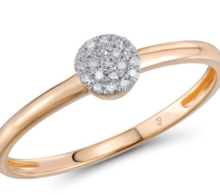 14KRW Ring Diamond (R304374DIA14KRW) - US 7