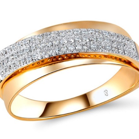 14KRW Ring Diamond (R304376DIA14KRW) - US 9