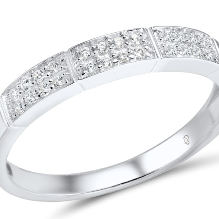 Sterling Silver Ring White Cubic Zirconia (R304379SWCZSL925) - US 5.5