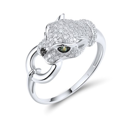 9KWB  Black Diamond,Emerald Ring(R304390ABDE9KWB) - US 5.25