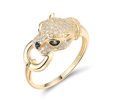 9KYB  Black Diamond,Emerald Ring(R304390ABDE9KYB)