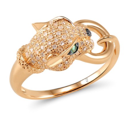 14KRB Ring Black Diamond,Diamond,Emerald (R304390BDE14KRB) - US 6