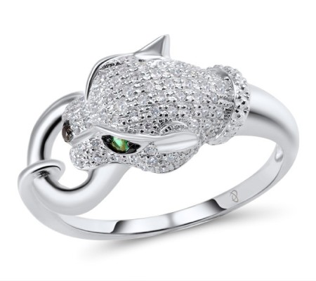 14KWB Ring Diamond,Emerald,Black Diamond (R304390BDE14KWB)