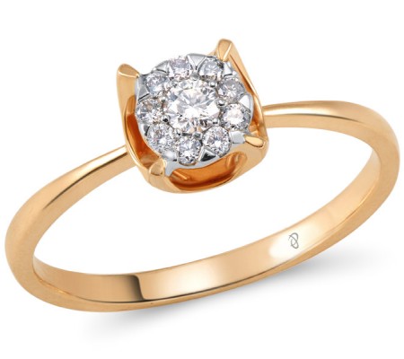 14KRW Ring Diamond (R304392DIA14KRW) - US 7