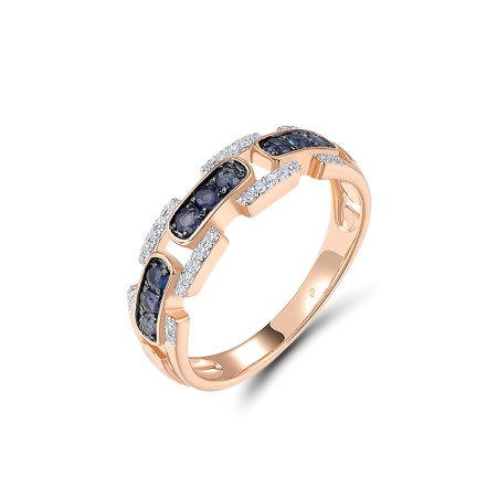 14KRWB Ring Blue Sapphire,Diamond (R304399SAP14KRWB)