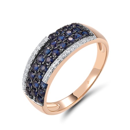 14KRWB  Blue Sapphire Ring(R304418SAP14KRWB)