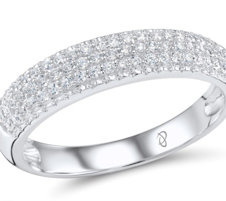 Sterling Silver Ring White Cubic Zirconia (R304422SWCZSL925) - US 5.5