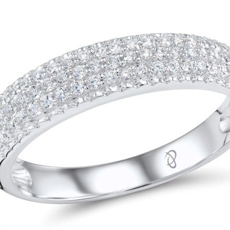 Sterling Silver Ring White Cubic Zirconia (R304422SWCZSL925) - US 5.5