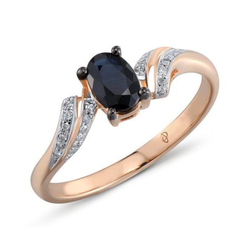 14KRWB Ring Blue Sapphire,Diamond (R304531SAP14KRWB) - US 7