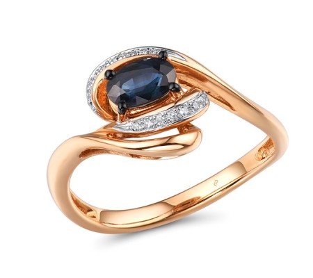 14KRWB Ring Blue Sapphire,Diamond (R304535SAP14KRWB)