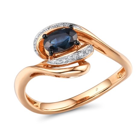 14KRWB Ring Blue Sapphire,Diamond (R304535SAP14KRWB)