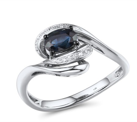 14KWB Ring Blue Sapphire,Diamond (R304535SAP14KWB)