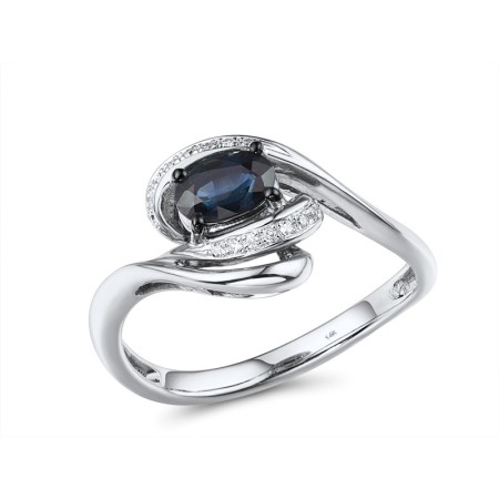 14KWB Ring Blue Sapphire,Diamond (R304535SAP14KWB)