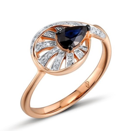 14KRWB Ring Blue Sapphire,Diamond (R304536SAP14KRWB)
