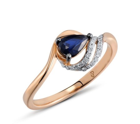 14KRWB Ring Blue Sapphire,Diamond (R304541SAP14KRWB)