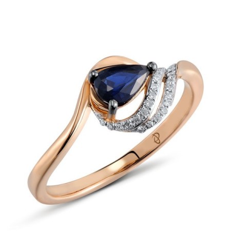 14KRWB Ring Blue Sapphire,Diamond (R304541SAP14KRWB)