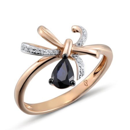 14KRWB Ring Blue Sapphire,Diamond (R304542SAP14KRWB) - US 8