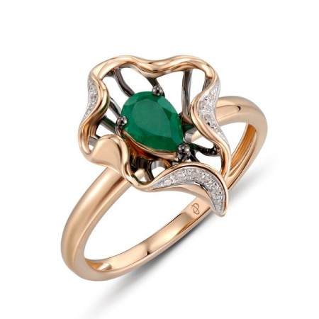14KRWB Ring Diamond,Emerald (R304569EMR14KRWB) - US 6