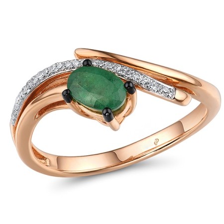 14KRWB Ring Diamond,Emerald (R304570EMR14KRWB)