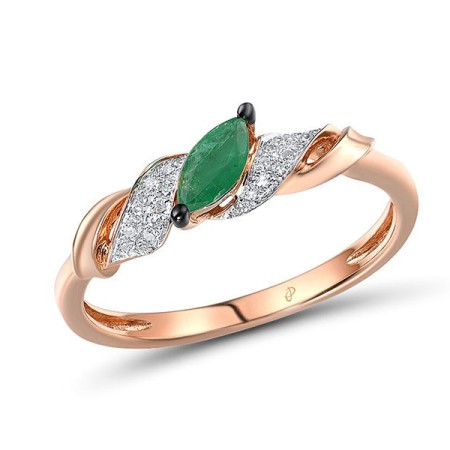 14KRWB Ring Diamond,Emerald (R304575EMR14KRWB)