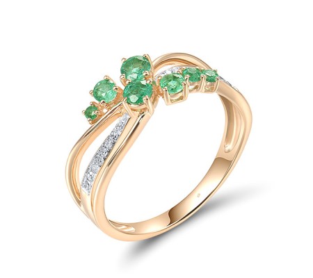 14KRW Ring Diamond,Emerald (R304697EMR14KRW)